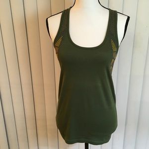 Green colorful beads design tank top